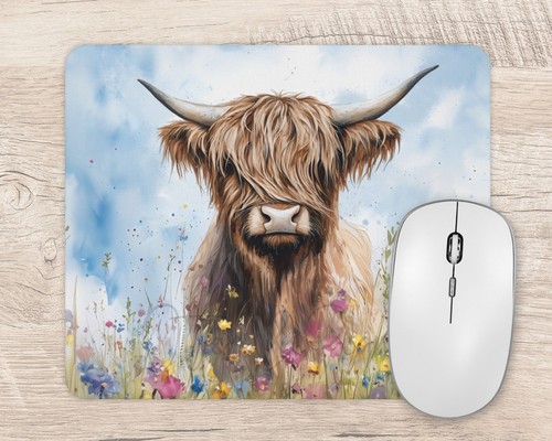 Highland cow mouse mat - highland,