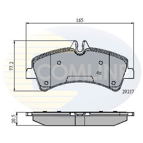 Brake pads set - pads, mercedes
