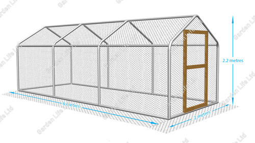 Walk chicken run - in,