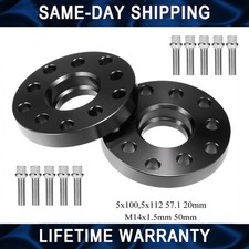 2x 20mm Hubcentric Black Wheel