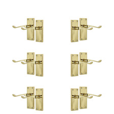 Door Handles Brass Plated