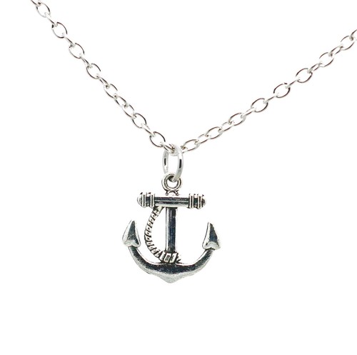 Ships anchor metal pendant - metal, on