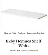 IKEA (new) EKBY HEMNES white Shelf wooden 31 1/8” x 7 1/2” Shelf NIP 701.798.72