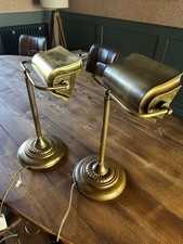 Vintage Brass Bankers Desk