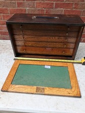 Vintage 2 Tone Engineers 5 Drawer Wooden Tool Chest in Superb Condition