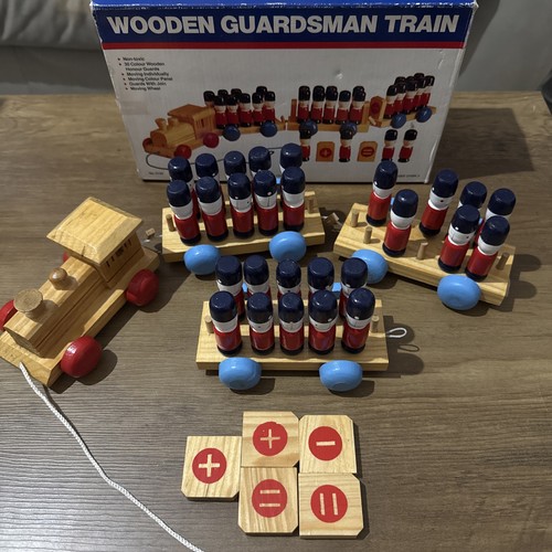 Vintage wooden guardsman train - vintage,