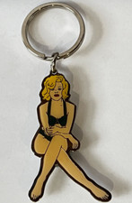 Glamour Pin Up model Souvenir Keyring easy Ind design 60x35 mm