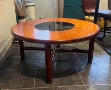Beautiful Vintage  G Plan Sunburst Teak and Glass Coffee Table