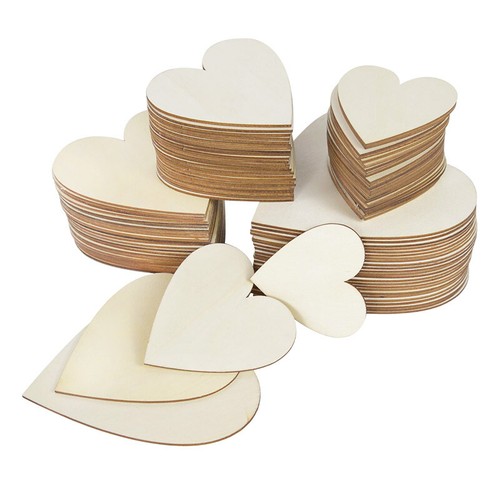 Wooden hearts love wedding - wooden,