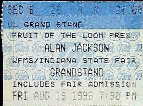 Alan jackson concert - alan, ticket