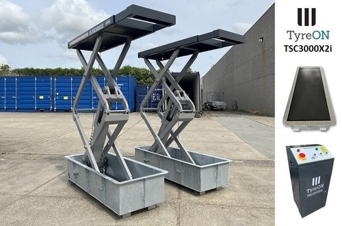 Ground scissor lift flush - in-ground,