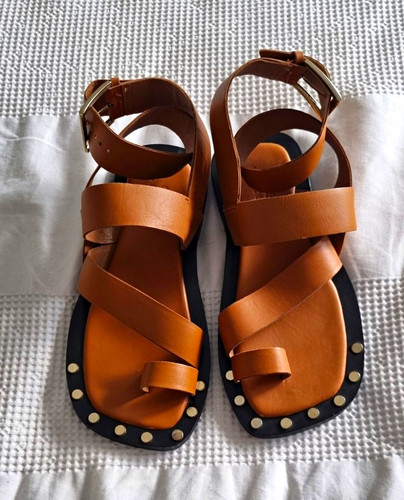 Asos design foxy - tan, leather