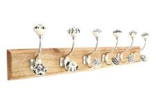Six Double Metal Coat Hooks
