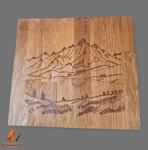 Mountain scene chopping board - chopping,