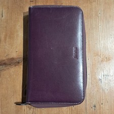 Filofax Malden Zip Compact Organiser Antiqued Leather Purple Uni Work Planner