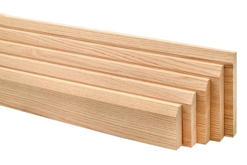 Solid oak skirting chamfer - oak,
