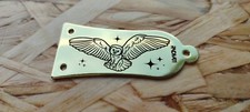 CUSTOM METAL LASER ENGRAVED TRUSS ROD COVER PLATE BELL SHAPE