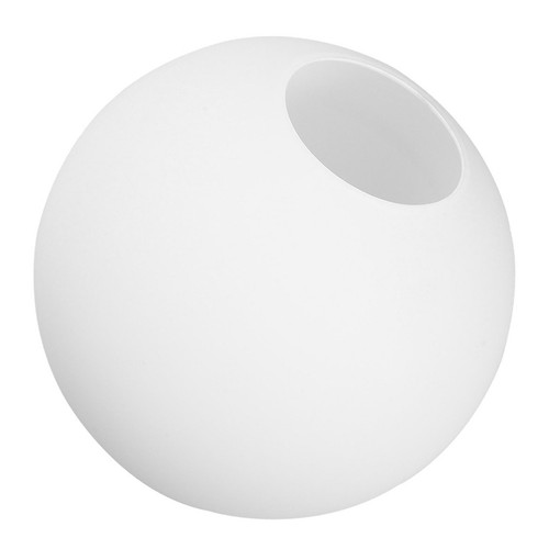 White frosted glass globe - white,