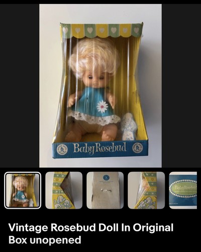 Vintage rosebud doll - doll, in