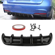 Rear Bumper Diffuser Universal Spoiler Car Body Kit Cover Carbon Fiber Black UK