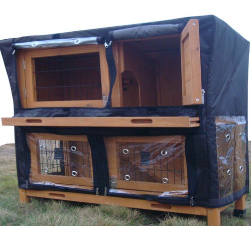 4ft large double rabbit hutch - 4ft,