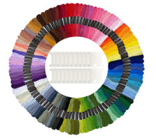 Embroidery Floss 100 Skeins Cross Stitch Thread Rainbow Color Friendship