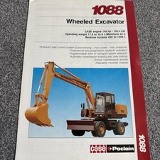 CASE Poclain "Model 1088" Wheeled Hydraulic Excavator Brochure