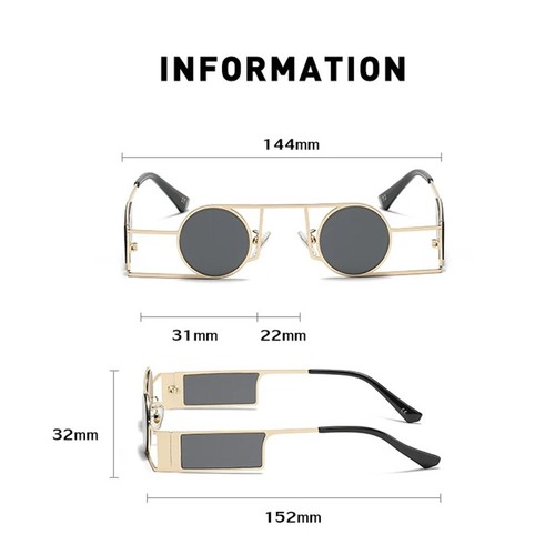 Round steampunk sunglasses men - round,