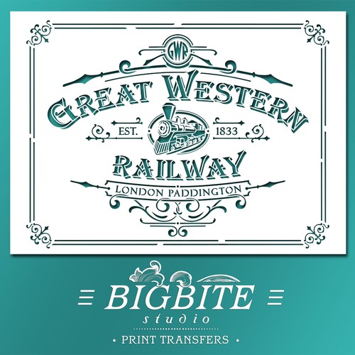 Shabby chic stencil - chic, great