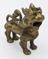 CHINESE CAST BRASS FOO DOG FIGURE  c1900