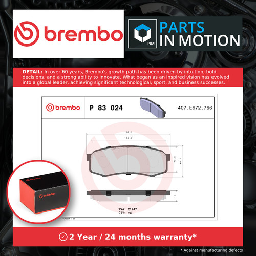 Brake pads set - set, toyota