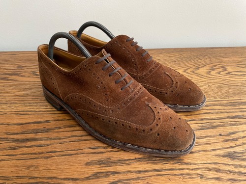 Loake brown suede brogues - brown,