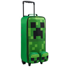 Minecraft Kids Boys Trolley Bag Suitcase Hand Wheels Luggage Case Travel