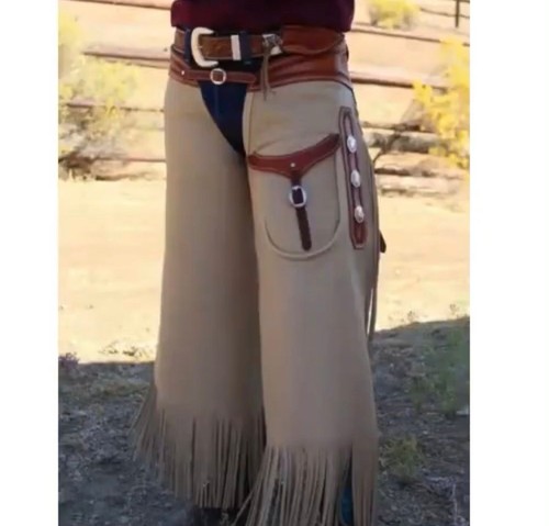 Handmade suede leather chaps - handmade,
