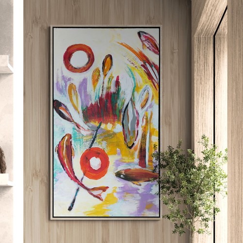 Tall narrow abstract fish - ,