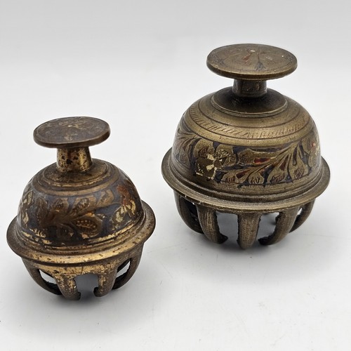 Brass elephant claw bells - claw,
