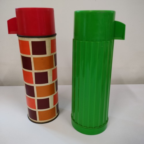 Pair vintage vacuum flasks - pair,