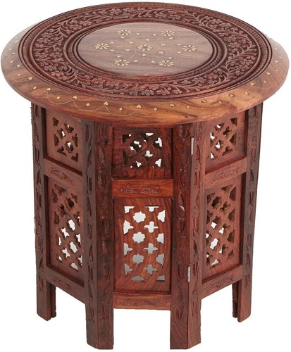 Wooden hand carved round - hand,