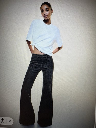 Bershka flared bootcut grey - flared,