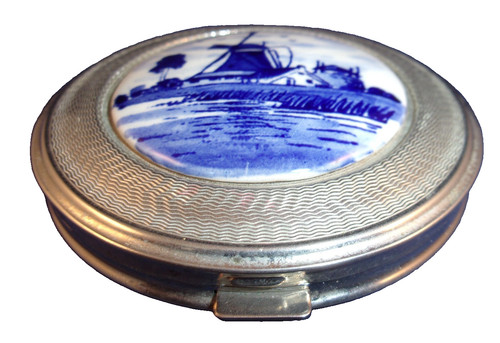 Silver plated delftware blue - plated,