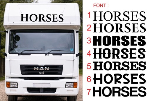 Horses text vinyl decal - text,