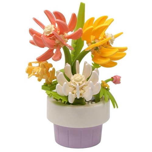 Mini bricks daisy flowers - bricks,