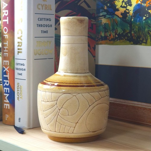 Newlyn pottery studio bottle - pottery,