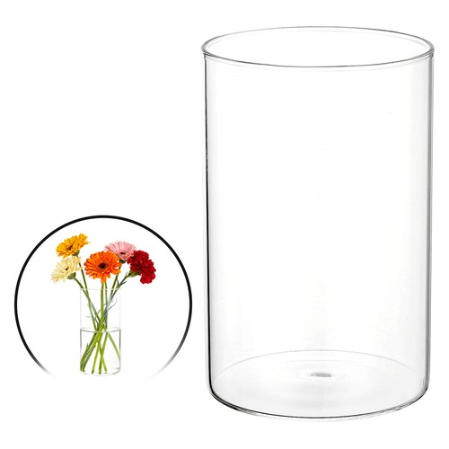 34oz clear cylinder vases - cylinder, 6"