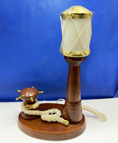 Wooden table lamp ships - wooden,