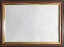 Mahogany Photo Picture Frame Walnut Wood Effect Gold Inline