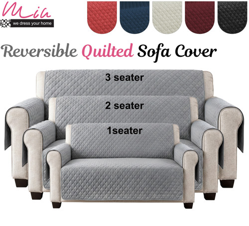 Quilted reversible sofa slip - reversible,