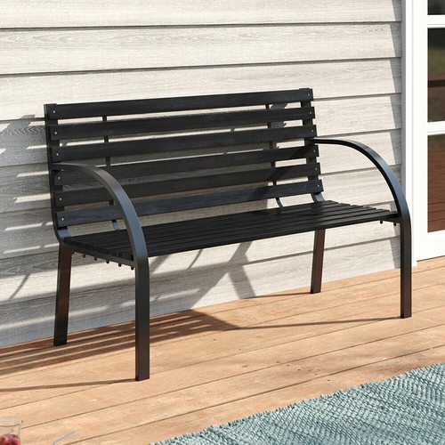 Seater slatted garden bench - slatted,