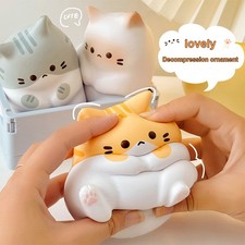 Funny Cute Stretchy Soft Cat Squishy Toys Squeeze Stress Relief Toys Kids Gif WG