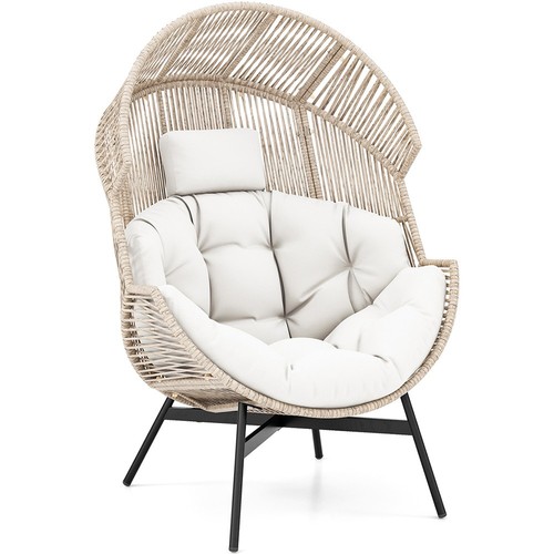 White wicker egg - egg, style